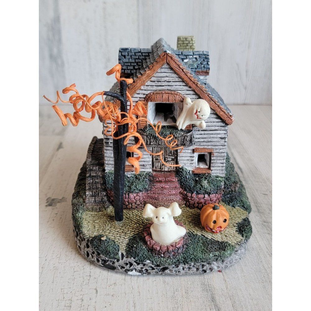 Enesco 1989 AS IS Haunted House Village‎ accessory ghost pumpkin